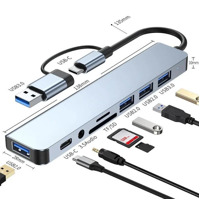 ৮-in-১ USB Hub